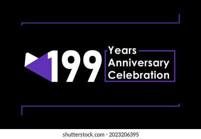 199 Years Anniversary Celebration Vector Template Design