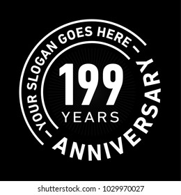 199 years anniversary logo template. Vector and illustration