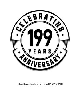 199 years anniversary logo template. Vector and illustration.