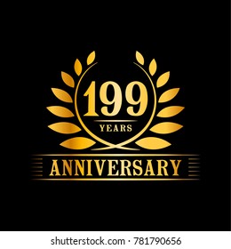 199 years anniversary logo template.