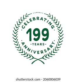 199 years design template. 199th vector and illustration.