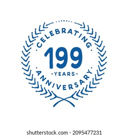 199 years design template. 199th vector and illustration.