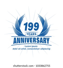 199 years vector and illustration template