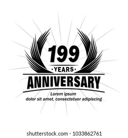 199 years vector and illustration template
