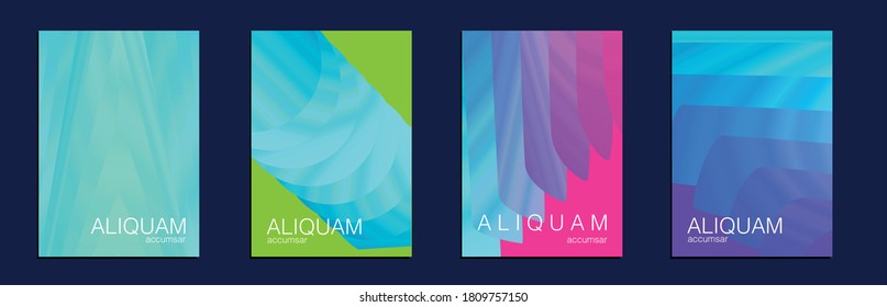 1990 Paper Gradient Backdrop. Luxury Abstract Brochure. Fluid Minimal Cover. Metallic Gold Blue Set of Vector Backgrounds for Business Flyers. Liquid Texture for Foil Label. Vintage Cosmic Design.