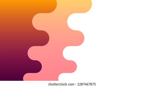 1990s Abstract Computer Background. Nineties Shape Patterns with Bright Colors. Peach and Orange Squiggle Designs. 