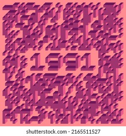 1991 Implementation of Edward Zajec “Il Cubo” from 1971. Essentially a Truchet tile set of 8 tiles and rules for placement art illustration