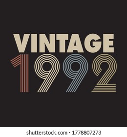 1992 vector vintage retro tshirt design 