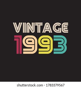 1993 vintage retro t shirt design vector black background 