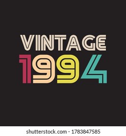 1994 vintage retro t shirt design vector black background