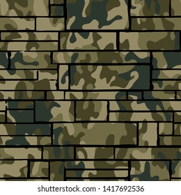 199/5000
Full seamless vector wall pattern for backdrop, wall tile and textile. Camouflage design for textile fabric print, wallpaper and construction. Design for fashion and architectural house