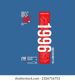 Moda vectorial vintage simple de 1996
