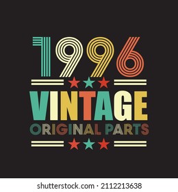 1996 vintage retro t shirt design vector  black background