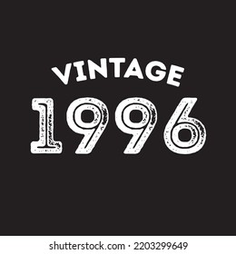 1996 vintage retro t shirt design vector