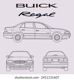 1998 Buick Regal car blueprint