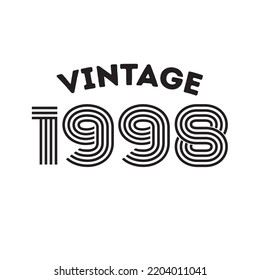 1998 vintage retro t shirt design vector