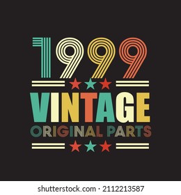 1999 vintage retro t shirt design vector  black background