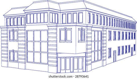 19-century house, blueprint