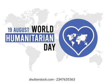 19th August World humanitarian day vector templates, world humanitarian day Social media post designs