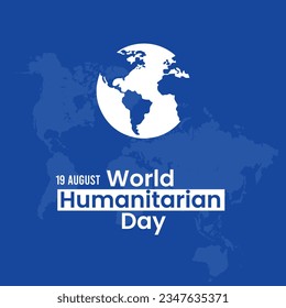 19th August World humanitarian day vector templates, world humanitarian day Social media post designs