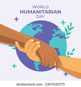 19th August World humanitarian day vector templates, world humanitarian day Social media post designs