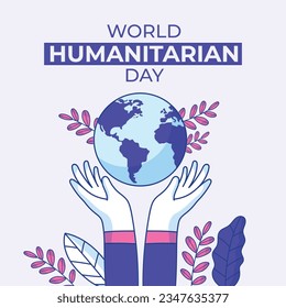 19. August Welt humanitäre Tag Vektorgrafiken, Welt humanitäre Tag Social Media Post Designs