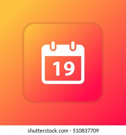 19th Calendar orange bright app ui/ux Icon / Logo design