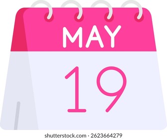 19th of May Line vector Icon Design