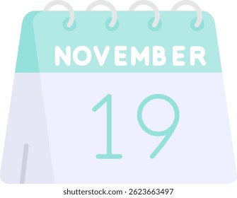 19 de Noviembre Línea Vector Icon Design