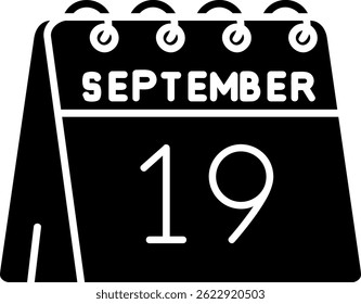 19th of September Line vector Icon Design