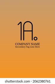 1A or A1 Logo Monogram Design