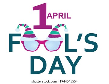 1.April Fool's day card. vector