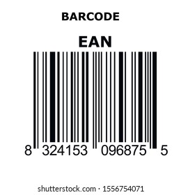 1-D One-Dimensional Barcode Types. Set, collection of barcodes isolated on white background.Marketing, the concept of the Internet. EAN