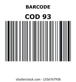 1-D One-Dimensional Barcode Types. Set, collection of barcodes isolated on white background.Marketing, the concept of the Internet. Cod 93