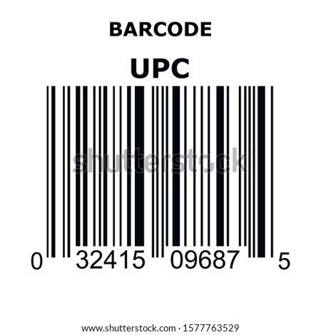 1-D One-Dimensional Barcode Types. Set, collection of barcodes isolated on white background.Marketing, the concept of the Internet. UPC