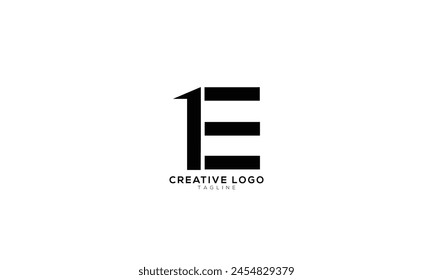 1E Abstract initial monogram letter alphabet logo design
