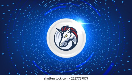 1inch Token (1INCH) coin cryptocurrency concept banner background.