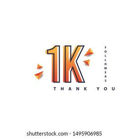 1k Followers Thank You Design