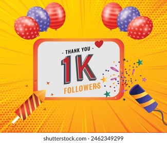 1k or one thousand followers celebration post , thank you