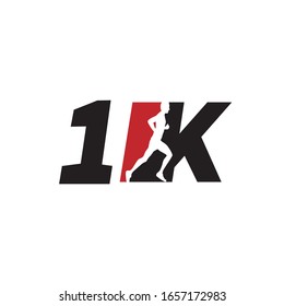 1k Run Logo Design For Sport 