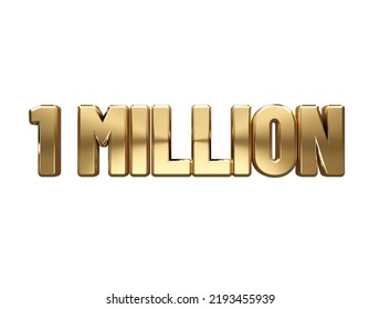 1million follower text effect vector