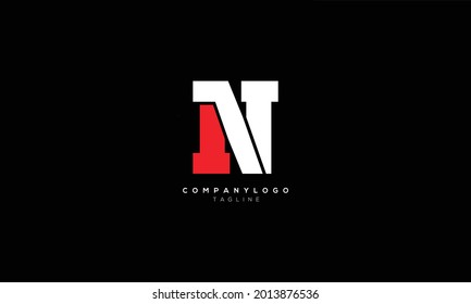 1N N1 1 AND N Abstract initial monogram letter alphabet logo design