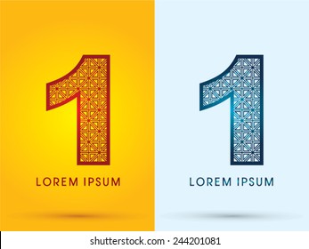 1,One,Winner,Luxury font ,hot and cool, logo, symbol, icon, graphic, vector.