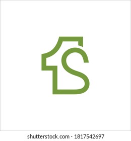 1.ᵉʳ icono de diseño de logotipo de letra vector de silueta
