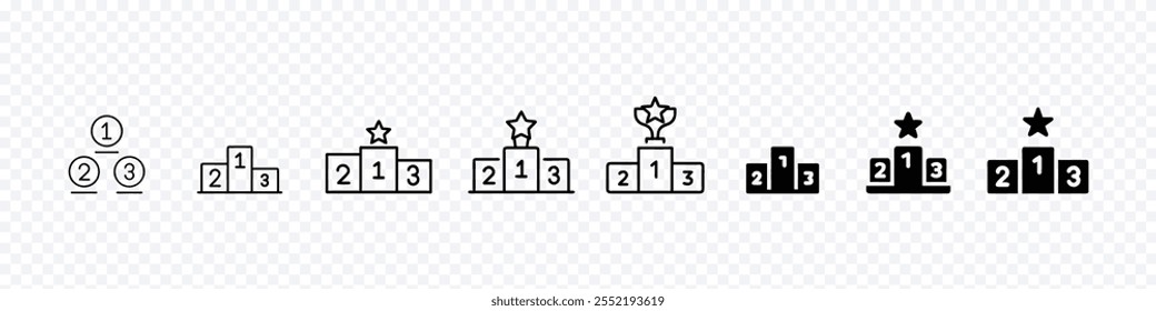 1st 2nd 3rd winner trophy icon set, Trophy icon, Star trophy icon. winner trophy icon set, 