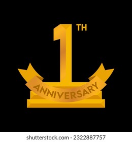 1st to 50th Anniversary elegant gold color