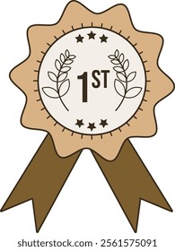 1st Achievement Icon Vector Design