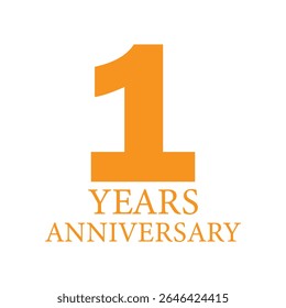 1st Anniversary Celebration Logo – Elegant and luxury Vector Icons for Milestone Celebrations in gold color.
