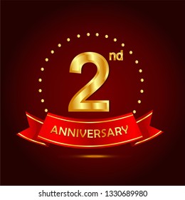 1st anniversary design logo