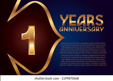 1st Anniversary numbers. background for anniversary